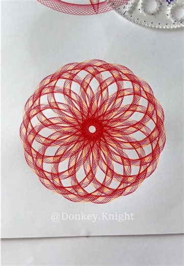 It’s amazing. The Spirograph could draw such a great pattern.❤️🧡#spirograph #foryou