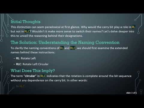 Understanding Gameboy Rotate Instructions: RL vs. RLC Explained