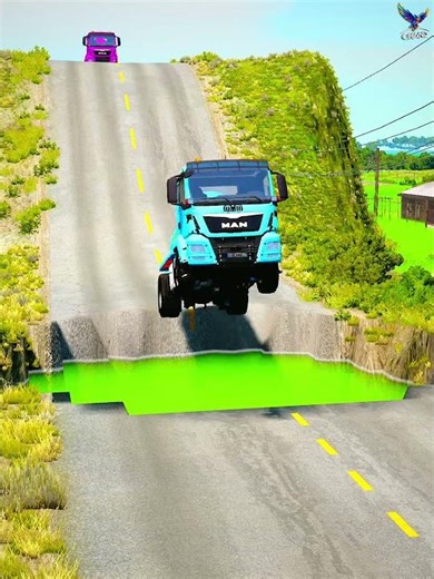 ‎ Whoops! Colourful Trucks in the Goo Pit! 🤣💚 #TruckFails #Gaming #Shorts