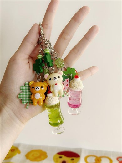 Cream Soda Bear Keychain Japanese Retro Kawaii Bag Charm Trinket Accessory Gift - Etsy