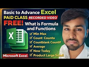 Excel Basic Functions Complete Tutorial | Formula & Functions Full Course FREE (Beginner to Advance)