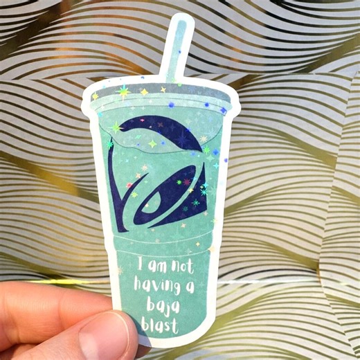Taco Bell Baja Blast Inspired Large Sticker - Etsy