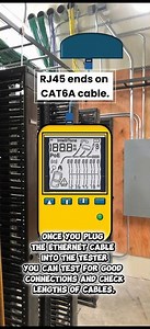 Ethernet Micro Tester in use. #lowvoltage #electrician #data #engineering #electrical #ethernet