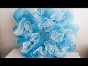 DIY: Poofy Ruffle Scrunch Spring Deco Mesh Wreath || Quick and Easy
