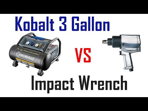 Kobalt 3 Gallon Air Compressor Review - Impact Wrench Air Tool Test