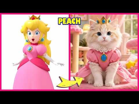 🍄 The Super Mario Galaxy Movie as Cute Cat🔥 + Mario Voice Quiz ~ Mario, Peach, Yoshi, Bowser