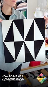 OLFA Expert, Erin (The Blanket Statement) is back with her next quilt block tutorial. This time she shows the steps for making a diamond block. With the resemblance to a kite, this block is perfect for summer! Follow her step-by-step directions here > https://bit.ly/3z3ouTn | OLFA Craft