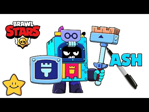How To Draw Ash 🏰 | Brawl Stars | New Brawler | The Trash Knight