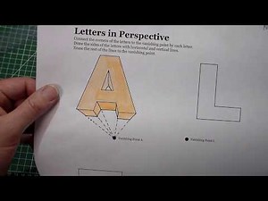 Year 7 Drawing Skills 1 point perspective letters.