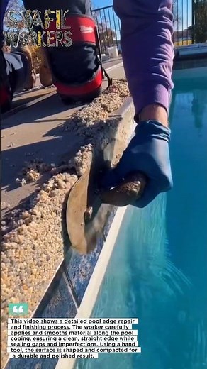 Pool Edge Repair Like a Pro! 🔥 Clean & Perfect Finish Every Time