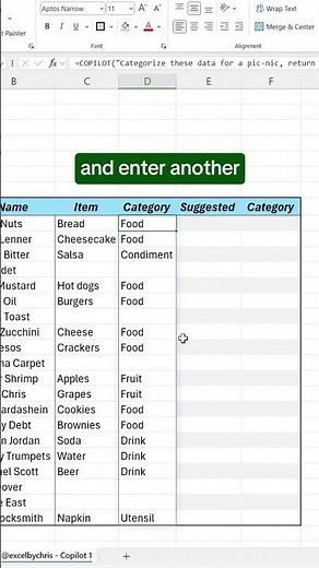 How to use the new Copilot AI function in Excel! #excel #copilot #spreadsheet