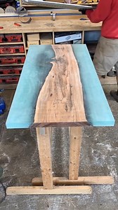 Would love to hear your thoughts on this rare Brazilian Wood Coffee Table! Would you have built it differently? - Here's What We Used: Wood: Live Edge Curapay FORM: Empire Goods RESIN: EcoPoxy FlowCast PIGMENT: Beaver Dust Pigments "Seafoam" FINISH: Rubio Monocoat USA Pure 2C Oil - Shop These supplies now at www.JeffMackSupply.com FREE SHIPPING to Canada and USA when you spend over $235usd ($300cad) - #CoffeeTable #Maker #Woodworking #makers | Jeff Mack Designs