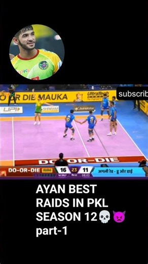 AYAN BEST RAIDS IN PKL SEASON 12 💀👿 PART-1
