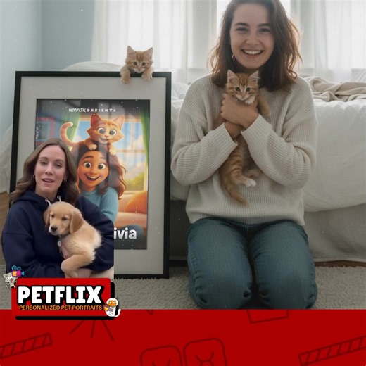 Turn your favorite photo into a custom Pixar or Netflix-style movie poster. How it works: 1️⃣ Upload your photo (pets, family, or both) 2️⃣ Choose your style (Pixar or Netflix) 3️⃣ Tell us about your pet's personality 4️⃣ We create your custom poster with personalized title and synopsis You'll receive a high-resolution digital file ready to print or frame or a physical print sent to you by post. ✨ Movie quality animation ✨ Fully personalized title and story ✨ Free revisions until you love it ✨ D