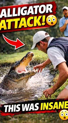 Alligator Explodes Out of Water at Golf Course — Misses Caddie by INCHES 😱
