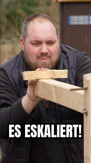Wie viel Kraft steckt in so einem Katapult? Spoiler: zu viel! #katapult #mittelalter #spass
