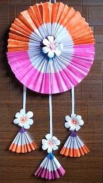 how to make paper flower wall hanging | flowers out of paper#shorts #flowers #craft