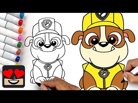How To Draw Rubble | Paw Patrol