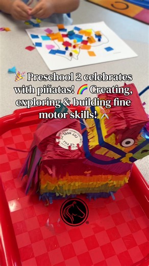🎉 Preschool 2 wrapped up this week’s Wonder of Learning theme, “How Do Families Celebrate?” by creating their very own piñatas! 🌈🎊 Using colorful tissue paper and pompoms, our little learners explored creativity while strengthening their fine motor skills through hands-on learning. ✂️🤲 We love learning about the many ways families celebrate together! ❤️ #EarlyChildhoodEducation #PreschoolActivities #FineMotorSkills #LearningThroughPlay #TheGoddardSchool
