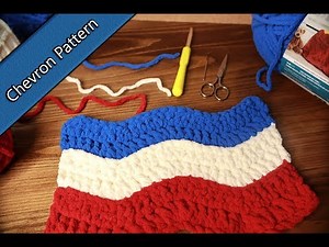 How to Crochet Chevron Pattern | Bernat Blanket Yarn Project