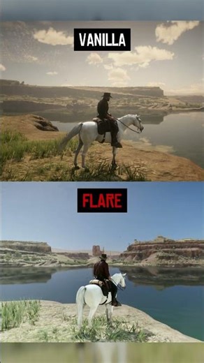 Vanilla vs Flare Graphics Mod Comparison #gaming #rdr2 #rdr2shorts #rdr2mods