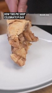 4.6K views · 34 reactions | Math enthusiasts and bakers celebrated Pi Day on Thursday, corresponding to the date 3/14 that are the first three digits of the crucial mathematical constant. At Michele's Pies in Norwalk, Connecticut, manager Stephen Jarrett said it's one of their biggest days of the year. | AP | Facebook