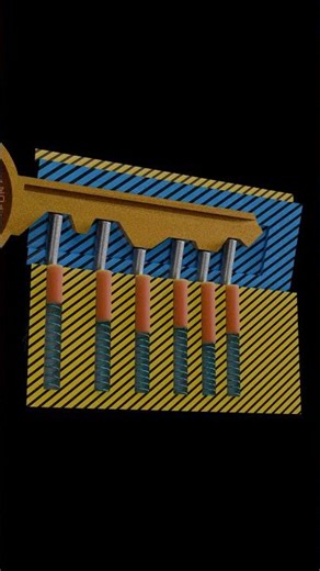 Key lock mechanism #b3d #blender #animation