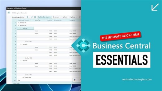 Business Central Essentials: General Ledger Demo | Centre Technologies