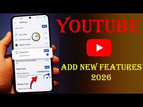 YOUTUBE Add Amazing New Features For All in 2026 | You May Not Know About - Namaste Android