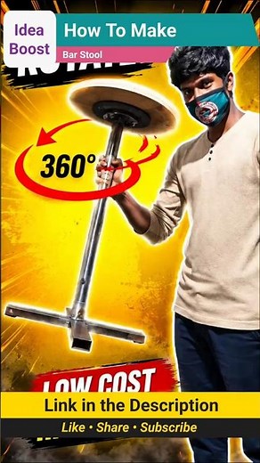 Amazing 360° Rotating Iron Bar Stool! 🔥🪑 | DIY #Shorts