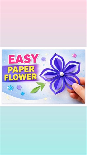 How To Make Paper Flower Craft | Beautiful Paper Flower Making #diy #papercraft #viral