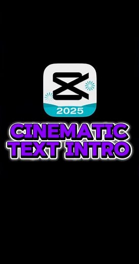 CapCut | CINEMATIC TEXT Intro Tutorial 🔥 | #shorts