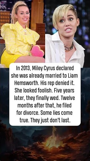 Miley Cyrus and Liam Hemsworth: The Wedding Lie That Came True and Crumbled.