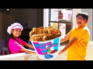 Emma Pretend Play Fried Chicken Drive Thru with Food Toys for Kids - Videos For Kids