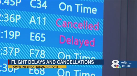 Flight delays and cancellations continue at Tampa International Airport and may get worse