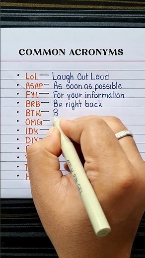 Common Acronyms 🔥👨‍🏫#english #grammar #education #learning