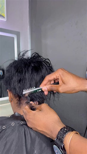 Styling side part pixie extensions