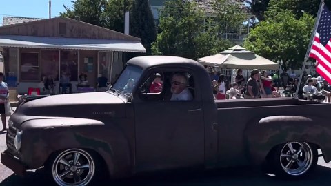 4th of July Fillmore Utah Parade Flyover, Classic Cars and trucks