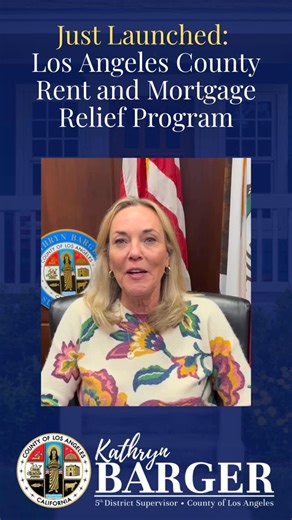 Supervisor Kathryn Barger on Instagram: "NEW: @lacountydcba just launched an Emergency Rent Relief Program that can cover up to six months of unpaid rent or mortgage payments (up to $15,000 per unit) for emergency-related hardships. Stop by the Altadena Community Center on Monday, Dec. 22 from 11:30-3 for help applying. Visit LACountyrentrelief.com today for more information."