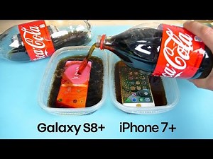 Samsung Galaxy S8 Plus vs iPhone 7 Plus Coca-Cola FREEZE Test 15 Hours!