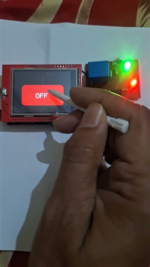Touch switch using arduino +2.4lcd #arduino #shorts #youtubeshorts