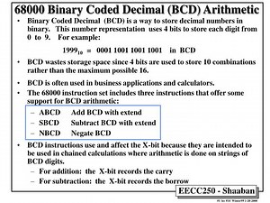 68000 Binary Coded Decimal (BCD) Arithmetic - SlideServe