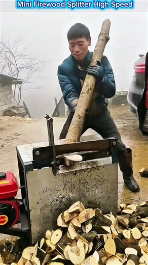 How a Mini Automatic Firewood Splitter Works.