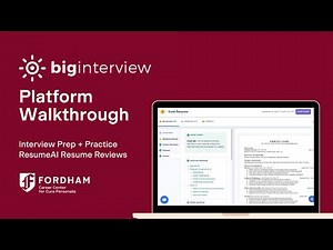 How to Use Big Interview | Interview Prep & Online Resume Review | Fordham Career Center