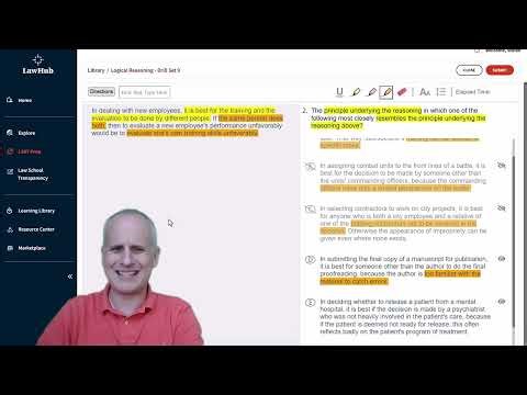 Identifying a LSAT Parallel Underlying Principle Using LawHub Logical Reasoning Drill Set 9