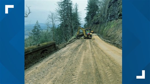 Historic Columbia River Highway east of Corbett reopens after landslide