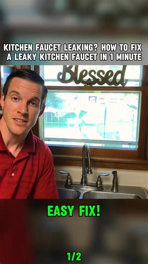 98_ EASY FIX! Kitchen Faucet Leaking_ How to fix a leaky kitchen faucet i | Silas Boggs | Facebook