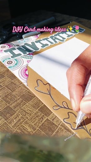 DIY card making ideas✨🌷‪@Studywithme-4A‬#shorts #ytshorts #papercraft #creative #college #ideas