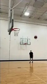 Lucky basketball shot with backspin