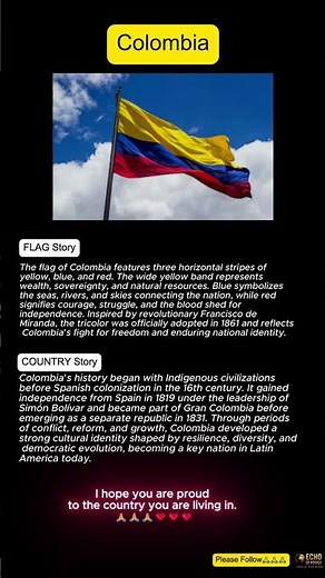 Colombia Flag and Country Story